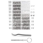 1000 kits de r�paration de lunettes � vis micro, avec un brucelles et un tournevis