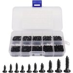 1000 pcs mini vis � bois cruciformes auto - taraudeuses � t�te ronde mini vis m1 m1. 2 m1. 4 m1. 7 vis ...