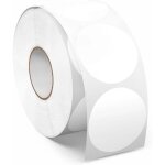 1000 pieces gommettes rondes blanches 38 mm autocollantes pastilles adh�sives �tiquettes circulaires ...