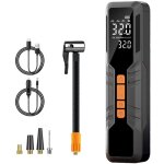 10000mah compresseur  air portatif, gonfleur pneus voiture sans fil avec cran lcd, 4 modes, mini compresseur ...