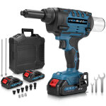 10000n riveteuse �lectroportative sans fil avec 2 batteries, compatible avec makita 18v, electrique pistolet ...