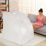 1000w sauna � vapeur portable home spa tente 99x76x88cm argent