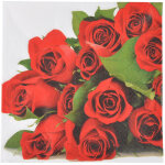 Lot de 20 serviettes papier roses 33 cm
