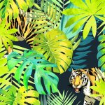 Douceur d'int�rieur - nappe toile cir�e au m�tre tiger