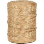 100m de ficelle de jute teinte naturelle, sans go�t, convient pour le bricolage, le jardinage, l'entretien, ...