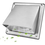 100mm carr� grille de ventilation acier inoxydable, xu, a�ration avec clapet anti - retour, xu, air cover ...