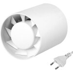 100mm extracteur d'air silencieux, 130m� / h ventilateur extracteur, fil de 3 m ventilateur d'extraction ...