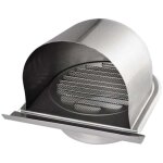 100mm grille aeration de ventilation inox, grille de hotte chemin�e ronde ext�ri, grille d'a�ration u ...