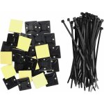 100pcs bases d'attaches de cble auto - adhsives 25mm x 25mm attaches de cble auto - adhsives attaches ...