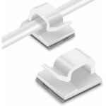 100pcs clips c�ble, clips rangement de c�ble avec de tampons auto adh�sifs solides, organiseur de fils ...