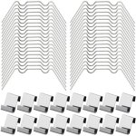 100pcs clips de vitrage pour serre inclure 50type w serre pinces en acier inoxydable et 50 clips de type ...