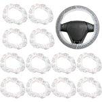 100pcs housse de volant transparente universelle couverture de protection �lastique �tanche en plastique ...