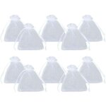 100pcs pochettes en organza blanc 10x12cm sacs en organza transparent avec cordon de serrage pour petits ...