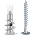 100pcs vis et chevilles mtal, cheville pour plaques de pltre, chevilles auto foreuses, cheville placo ...