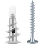 100pcs vis et chevilles mtal, cheville pour plaques de pltre, chevilles auto foreuses, cheville placo ...