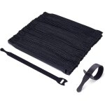 100pk attache c�ble collier de c�blage, trilancer liens 20cm pour organiser les c�bles fins avec scratch ...