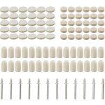 102 tampons de polissage en feutre de laine, roue de polissage abrasif pour accessoires - outils rotatifs ...