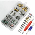 102pcs noyau de valve de climatisation, r134a noyaux de tige de soupape de climatisation automobile avec ...