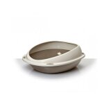 10530 litire ouverte pour chats shuttle  bords relevs anti - projections 45 cm couleur: gris