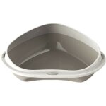 105355 bac  litire d'angle pour chats shuttle angolare 49cm plusieurs couleurs couleur: gris
