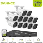 Sannce - 1080p 16ch dvr video surveillance kit motion detection ir night vision waterproof remote monitor ...