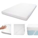 Mendler - 10cm surmatelas � mousse memory hwc - e63, couvre - matelas, housse - 140x200cm mousse visco ...
