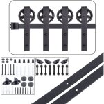 10ft / 300cm systeme porte coulissante, quincailleri kit de rail pour porte double coulissante, ensemble ...
