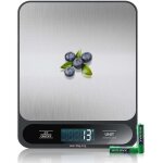 ?10kg & acier inoxydable?balance de cuisine digitale, balance lectronique d'aliments avec fonction de ...