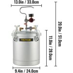 10l r�servoir de peinture sous pression pot avec pistolet de pulv�risation