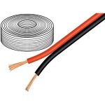 10m de cable de haut parleurs 2x1. 5mm2 - ofc - noir rouge