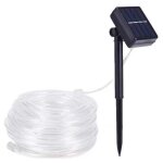 10m solaire ruban lumineux, 100 led lumières de fil de tube de cuivre decoration lumineuse solaire extérieur ... 10m solaire ruban lumineux, 100 led lumières de fil de tube de cuivre decoration lumineuse solaire extérieur ...