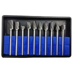10pcs 3mmx6mm fraises de coupe rotative carbure rotatifs burr dremel outils pour travail du bois de gravure, ...