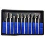 10pcs 3mmx6mm fraises de coupe rotative carbure rotatifs burr dremel outils pour travail du bois de gravure, ...