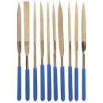 10pcs 5x180mm diamant plaqu titanium file set mini needle files kit pour le classement de coupe en mtal ...