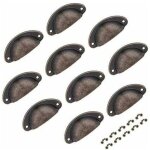 10pcs boutons de tiroir en cuivre poign�es demi - lune poign�es de tasse antiques pour boutons de meubles ...