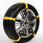 10pcs car snow socks 185 - 225mm yellow snow chains adjustable non - slip emergency traction cable car ...