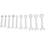 10pcs cl  cliquet  72dents jeu de cls mixtes  double tte ouverte  15degrs 411mm