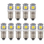 10pcs e10 12v blanc froid ampoules led 5smd 0, 5 w 50lm les lamp