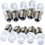 10pcs e10 12v spot ampoule led lampes blanc chaud