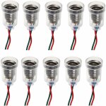10pcs e10 lampes base led montage � visser petites ampoules titulaire lumi�re douille avec douille de ...