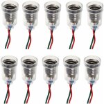 10pcs e10 lampes base led montage � visser petites ampoules titulaire lumi�re douille avec douille de ...