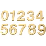 10pcs (gold) num�ro de m�tal st�r�oscopique num�ro de plaque moderne maison adresse de l'h�tel h�tel ...