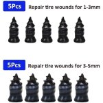 10pcs (grand + petit) clous de r�paration de pneus sous vide patch rapide pneus v�lo colle clous champignons ...