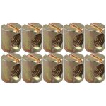 10pcs m8 x 15mm body slotted nuts dowel nuts for furniture crib bed chairs
