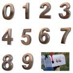 10pcs num�ro de plaque maison num�ros de bo�te aux lettres num�ros de porte auto - adh�sifs 0 - 9 num�ros ...