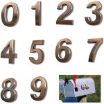 10pcs num�ro de plaque maison num�ros de bo�te aux lettres num�ros de porte auto - adh�sifs 0 - 9 num�ros ...