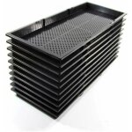 Vurahome - 10pcs plastique plateau de culture plateau semis r�utilisable bac pour plantation noir pour ...