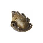 10pcs poign�e de coquille vintage pour tiroir armoire meuble cuisine, fer incurv� bouton de porte de ...