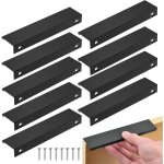 10pcs poignée cuisine noir, entraxe invisible poignee de meuble, poignet de porte en aluminium, noir ... 10pcs poignée cuisine noir, entraxe invisible poignee de meuble, poignet de porte en aluminium, noir ...