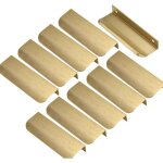 10pcs poign�e de meuble invisible poign�e d'armoire dor�e distance des trous 96mm poign�e invisible - ...
